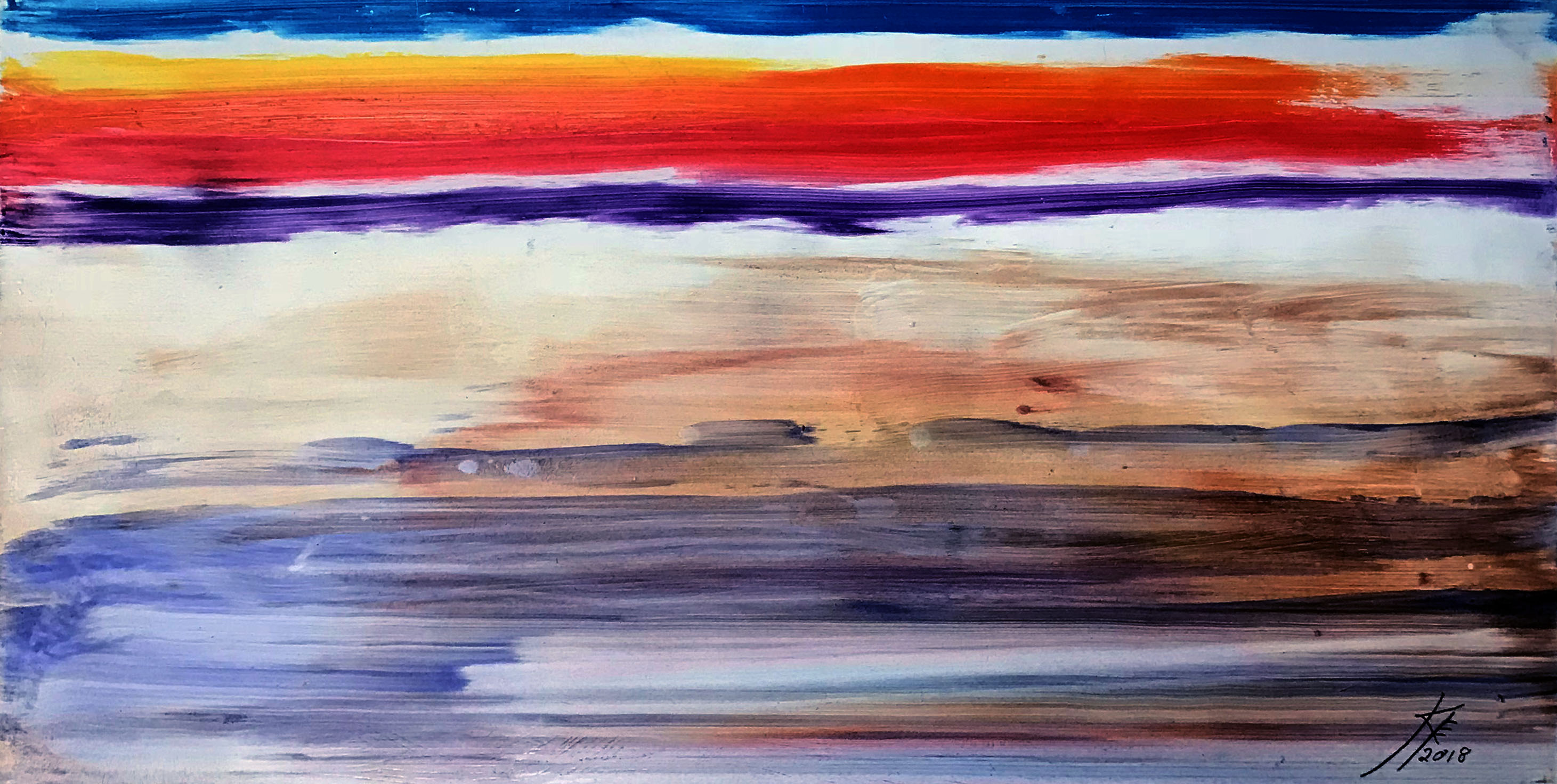 abstract mixed media painting
